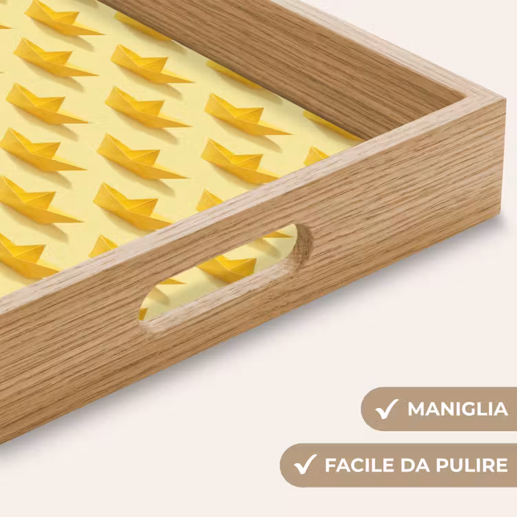 Vassoio - Barchette - Origami - Creatività - Giallo — 8
