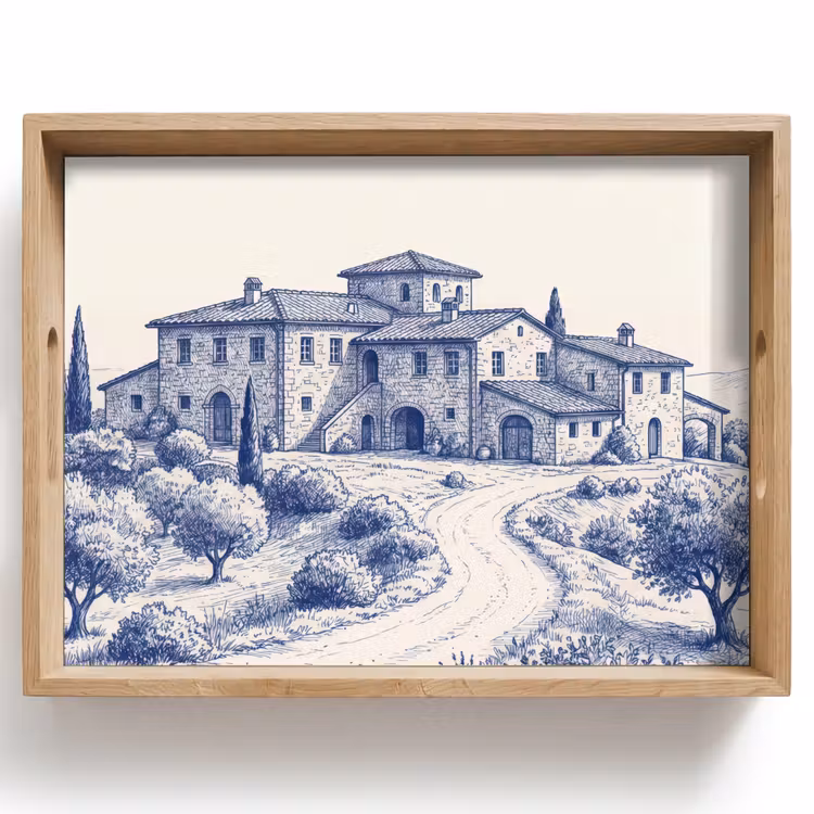 Vassoio - Rustico - Tenuta - Blu — 1
