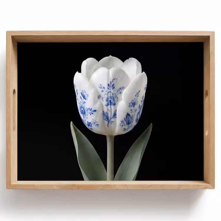Vassoio - Tulipano - Motivo - Blu — 1