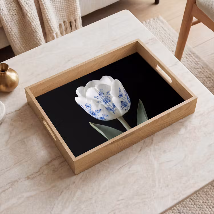 Vassoio - Tulipano - Motivo - Blu — 2