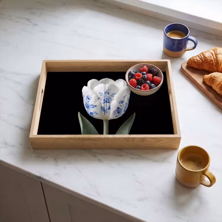 Vassoio - Tulipano - Motivo - Blu — 3
