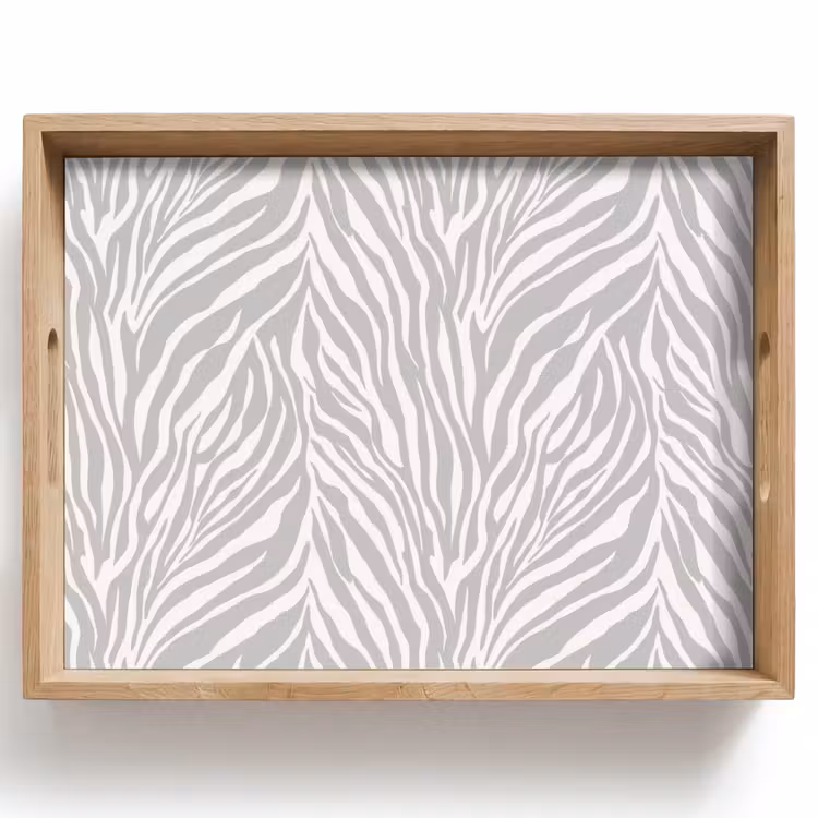 Vassoio - Zebra - Motivo - Grigio — 1