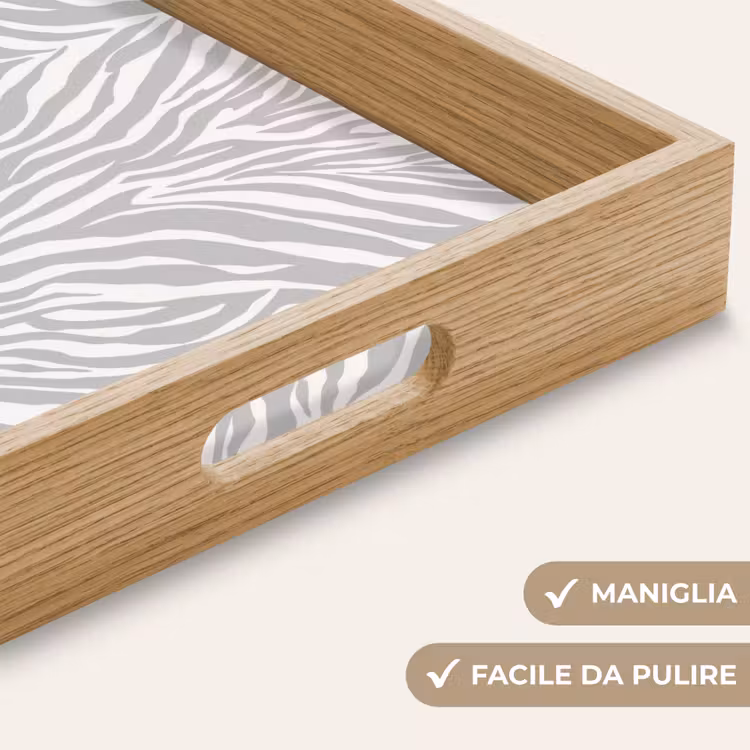 Vassoio - Zebra - Motivo - Grigio — 8