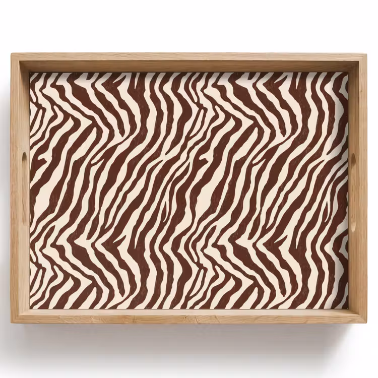 Vassoio - Zebra - Motivo - Nero - Bianco — 1