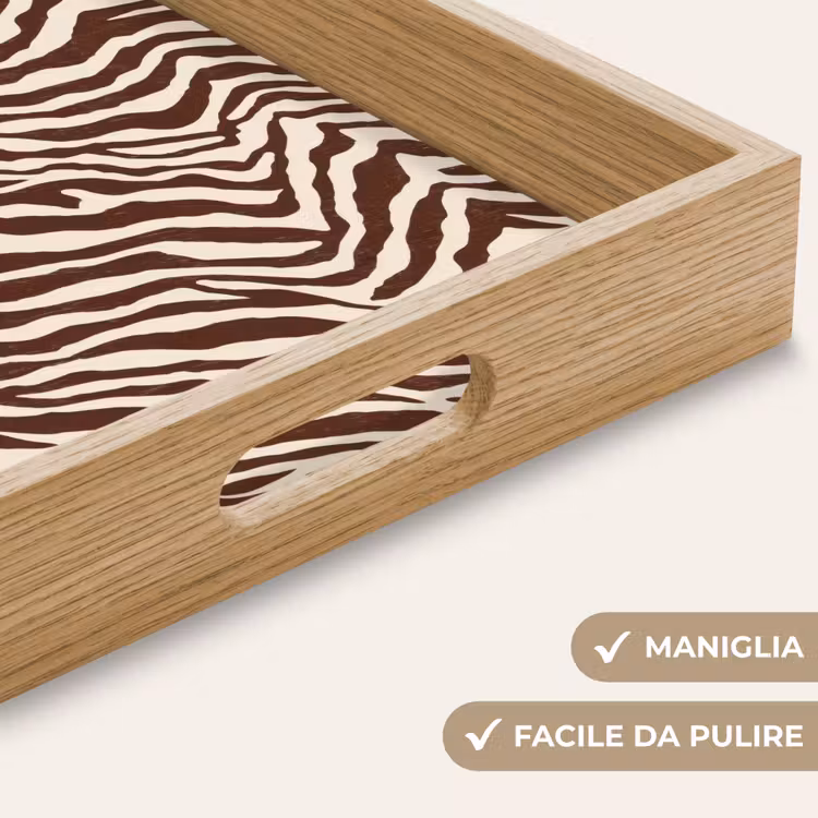 Vassoio - Zebra - Motivo - Nero - Bianco — 8