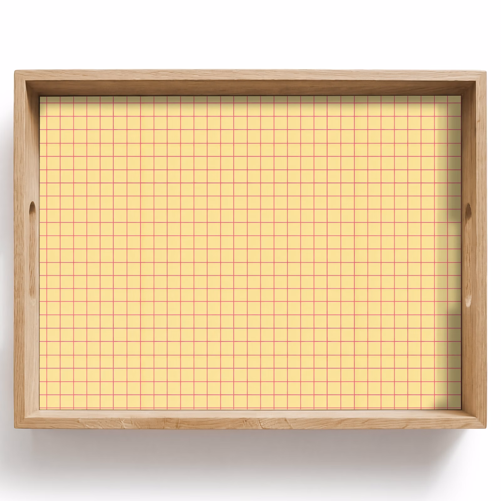 Vassoio - Riquadri - Griglia - Minimalista - Giallo - Rosa — 1