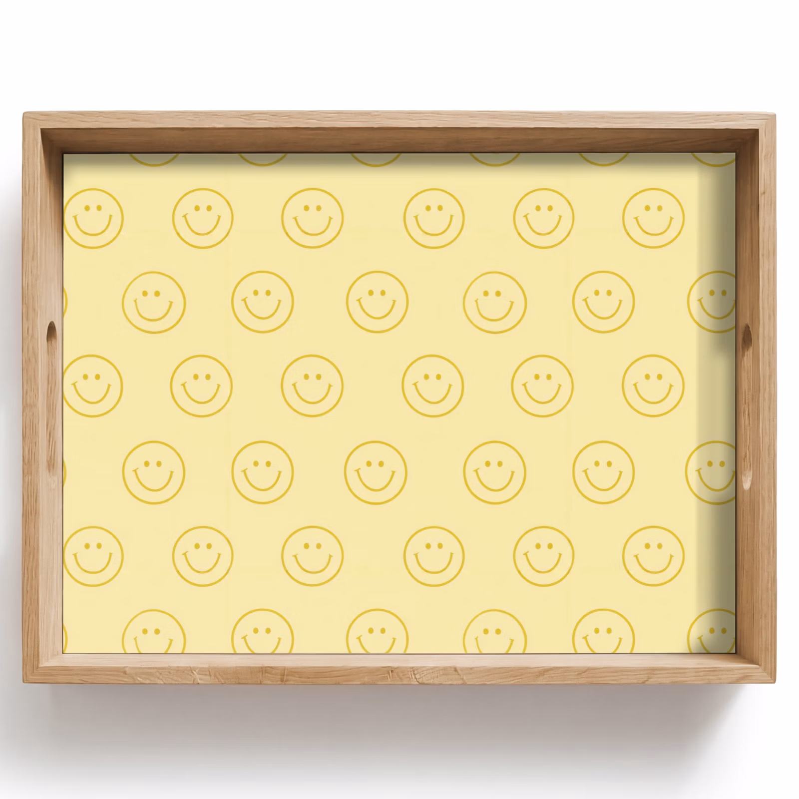 Vassoio - Smiley - Motivo - Retrò - Giallo tenue — 1