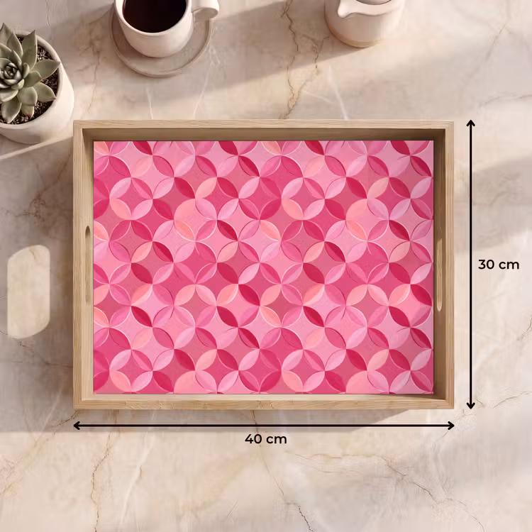 Vassoio - Geometrico - Mosaico - Moderno - Rosa — 7