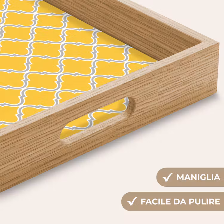 Vassoio - Lanterna - Arabesco - Elegante - Giallo — 8