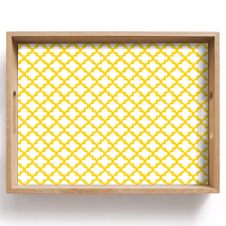 Vassoio - Motivo - Geometrico - Classico - Giallo — 1