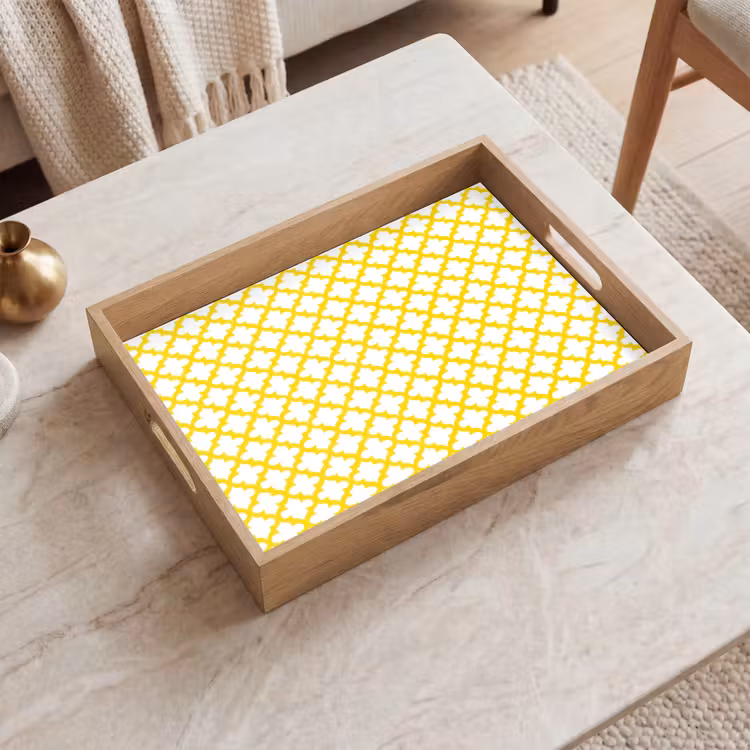 Vassoio - Motivo - Geometrico - Classico - Giallo — 2