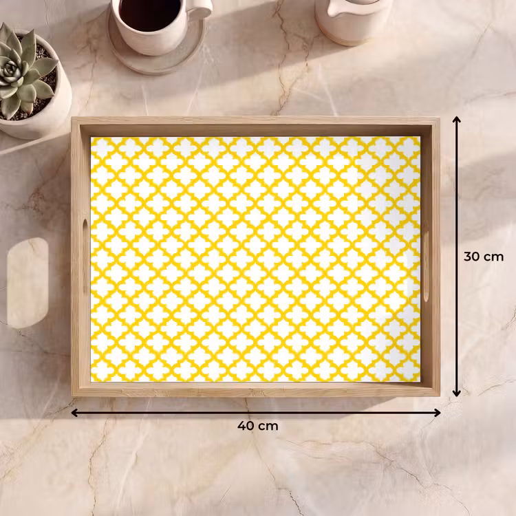 Vassoio - Motivo - Geometrico - Classico - Giallo — 7