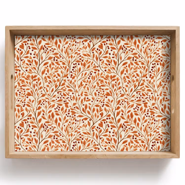 Vassoio - Foglie - Botanica - Terracotta — 1
