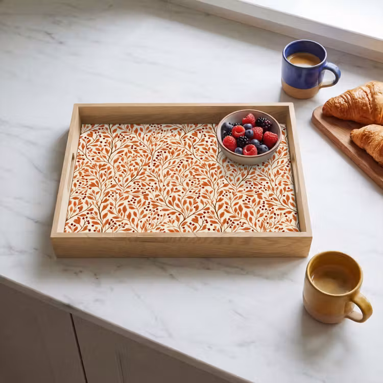Vassoio - Foglie - Botanica - Terracotta — 3