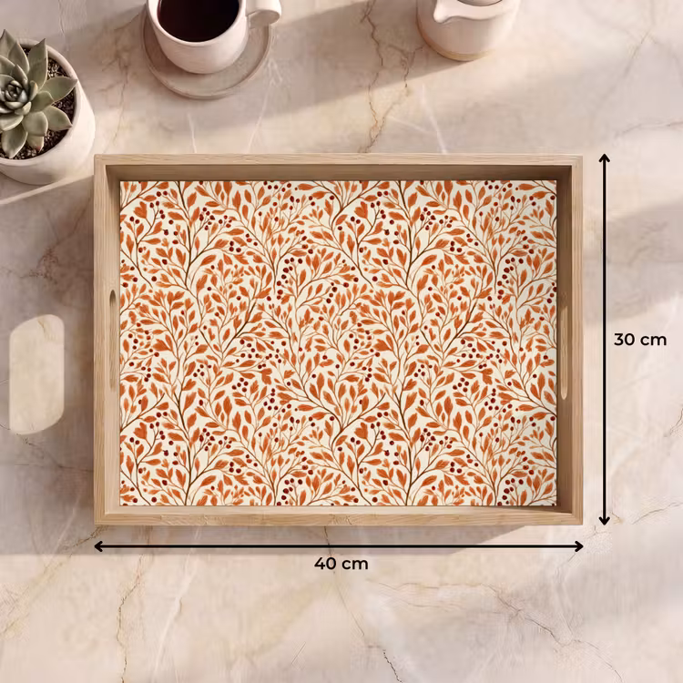 Vassoio - Foglie - Botanica - Terracotta — 7