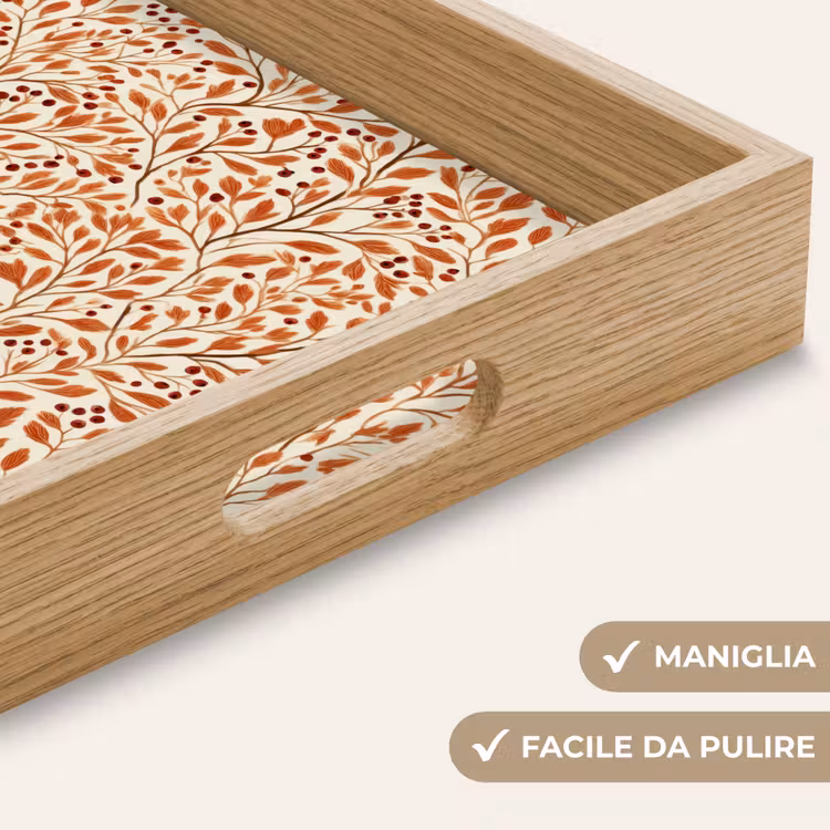 Vassoio - Foglie - Botanica - Terracotta — 8