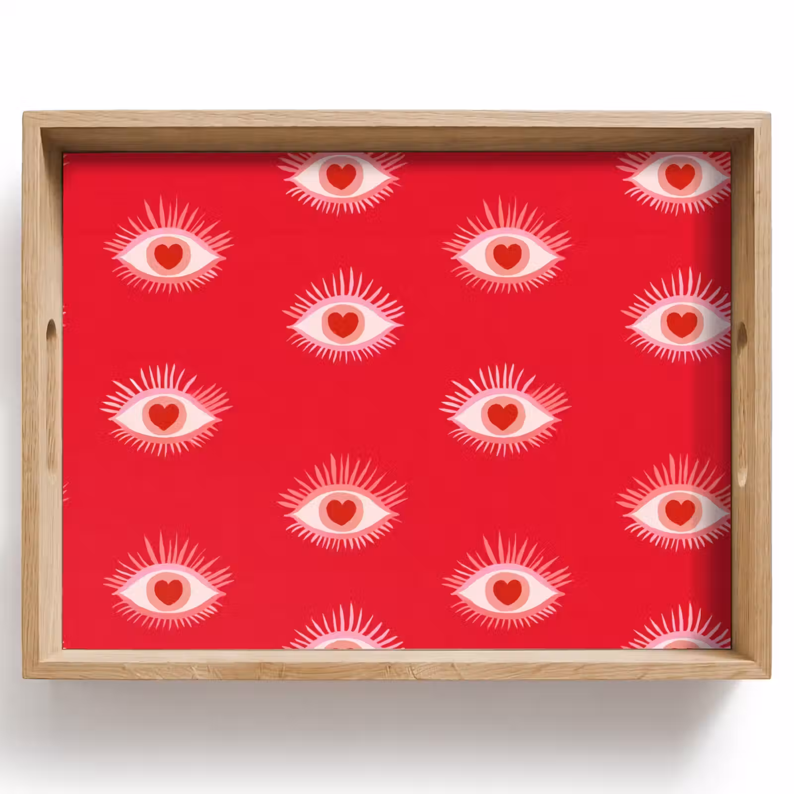Vassoio - Occhi - Cuore - Astratto - Rosso - Rosa — 1