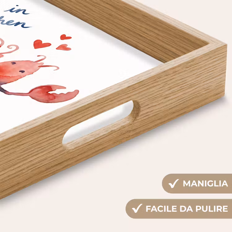 Vassoio - Animale - Danza - Amore - Acquerello - Rosso — 8