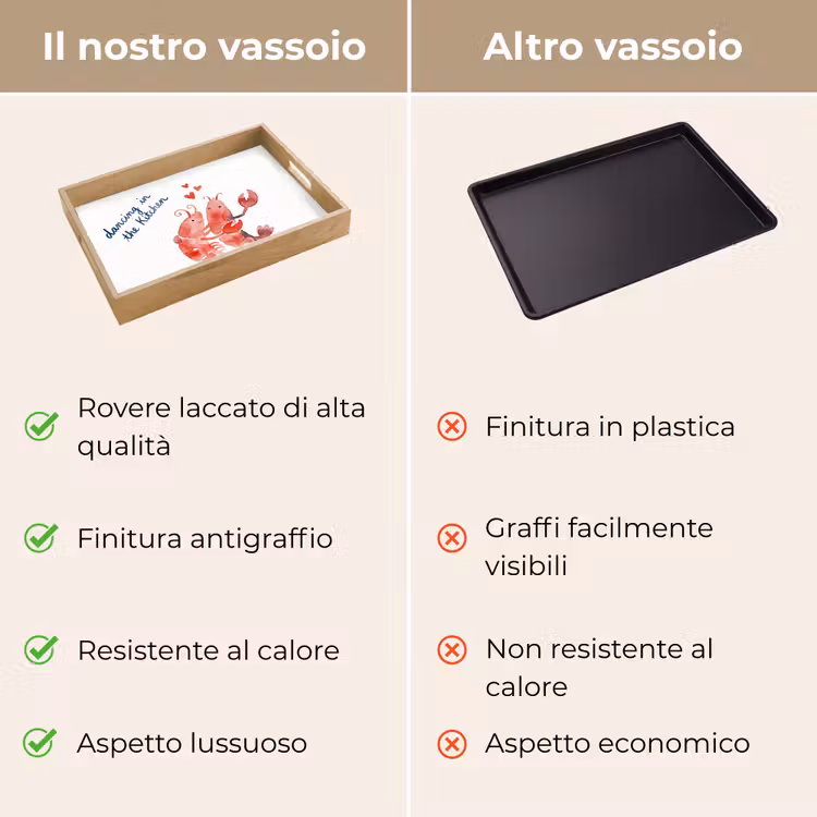 Vassoio - Animale - Danza - Amore - Acquerello - Rosso — 9