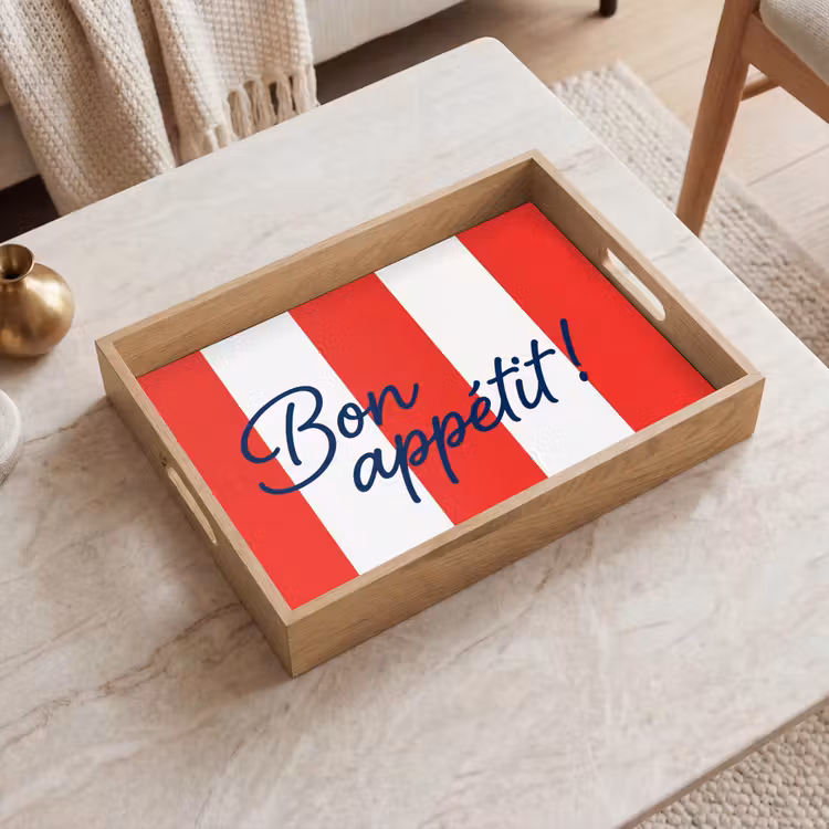 Vassoio - Cibo - Detto - Cucina - Grafica - Rosso-Bianco — 2