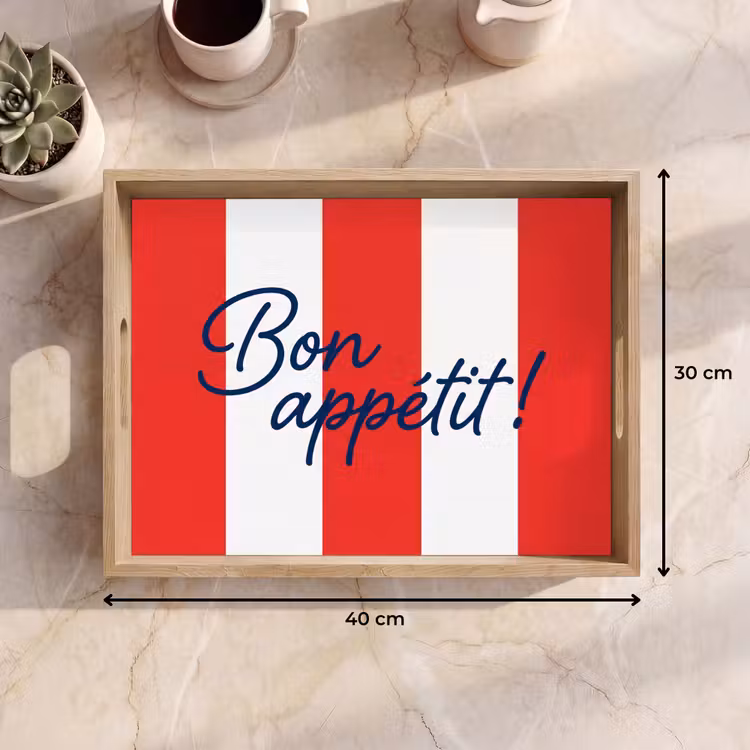 Vassoio - Cibo - Detto - Cucina - Grafica - Rosso-Bianco — 7