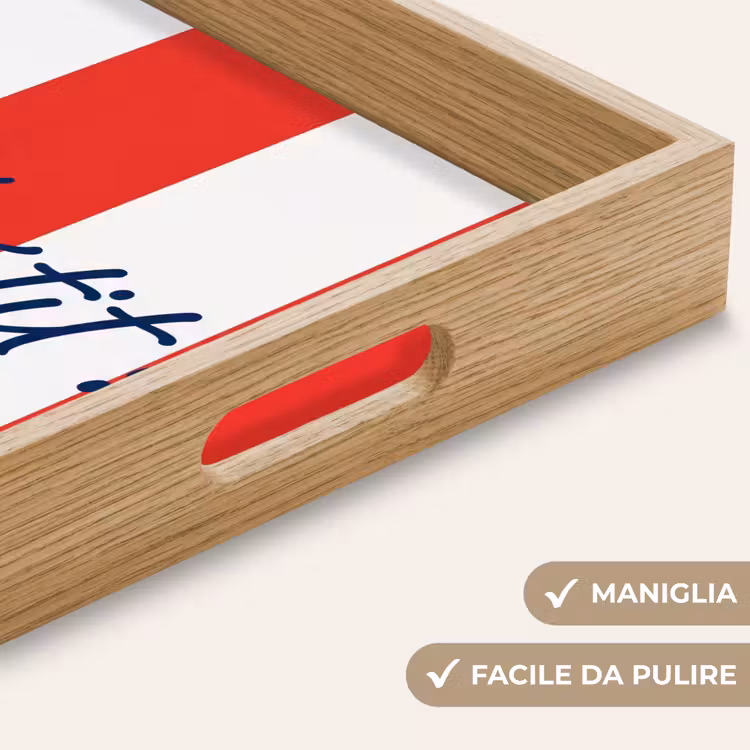 Vassoio - Cibo - Detto - Cucina - Grafica - Rosso-Bianco — 8