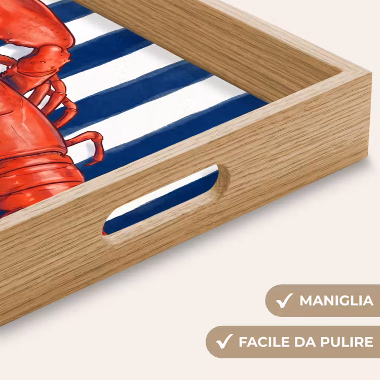 Vassoio - Crostaceo - Aragosta - Marino - Illustrazione - Rosso — 8