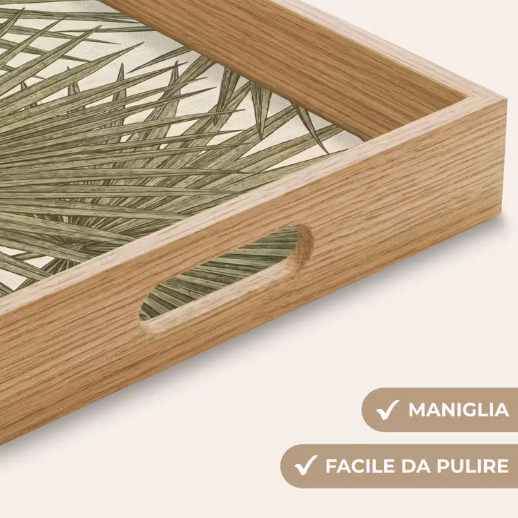 Vassoio - Foglia - Tropicale - Motivo - Natura - Verde — 8