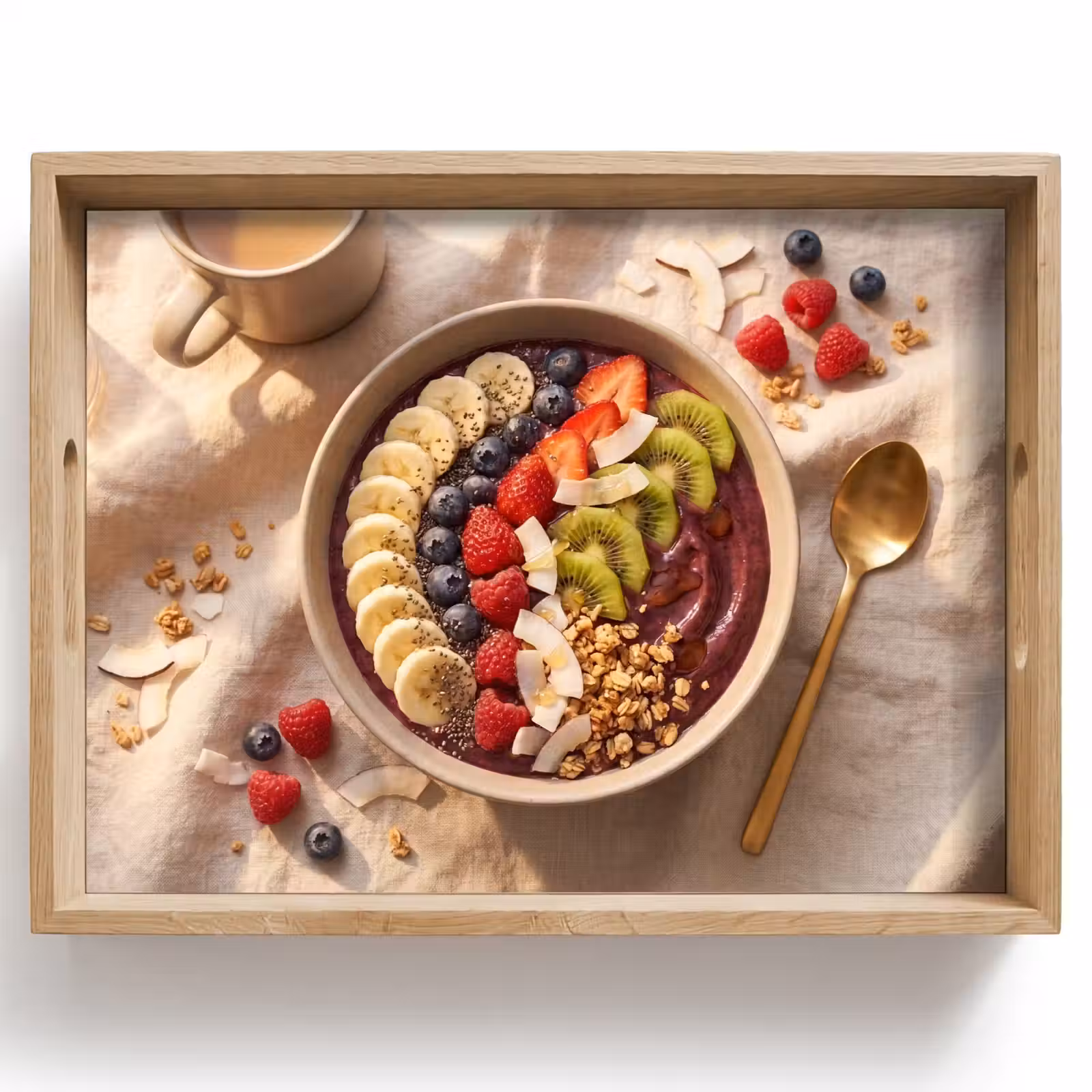 Vassoio - Cibo - Ciotola da colazione - Frutta - Salutare - Colorato — 1