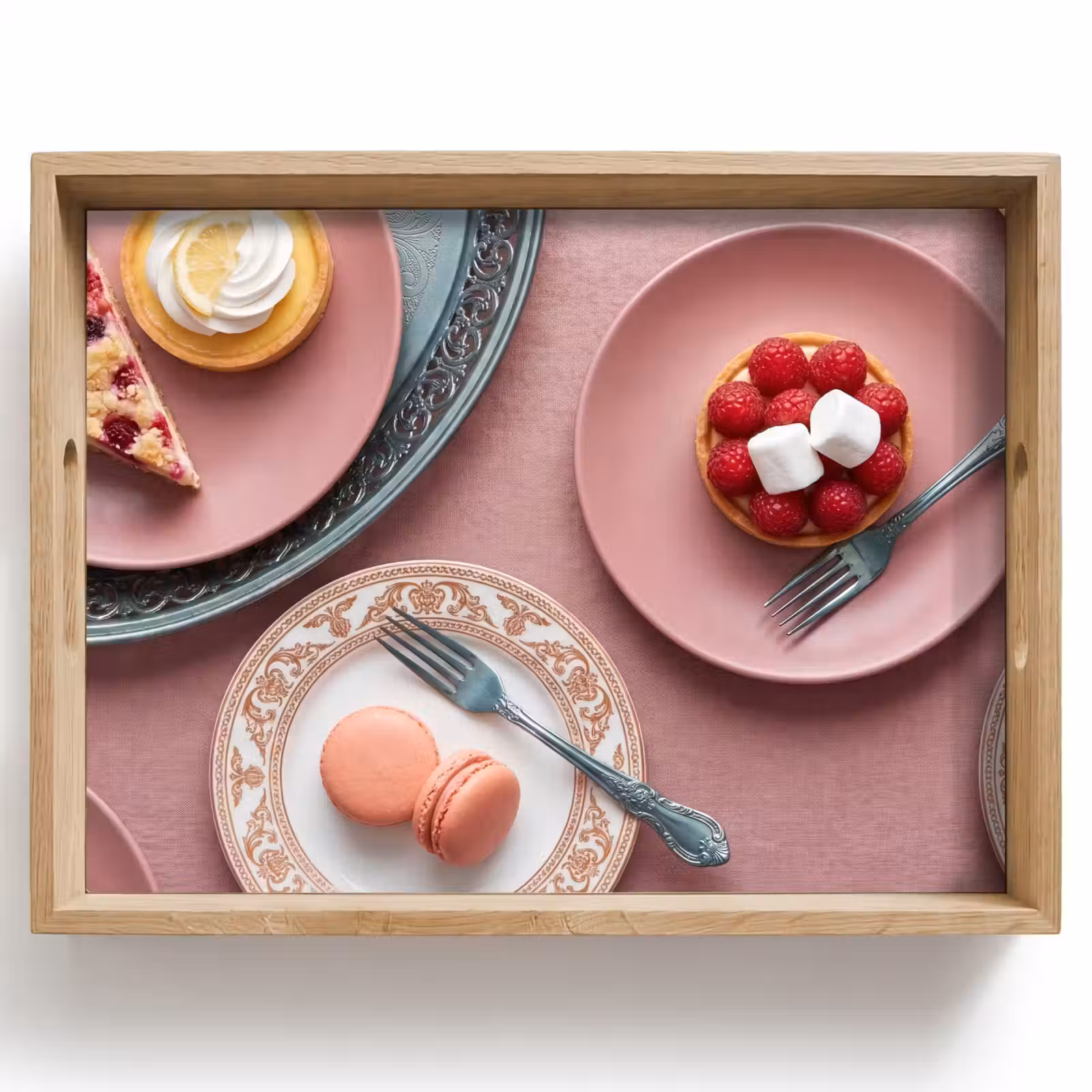 Vassoio - Dolce - Torta - Pasticceria - Dolce - Rosa — 1