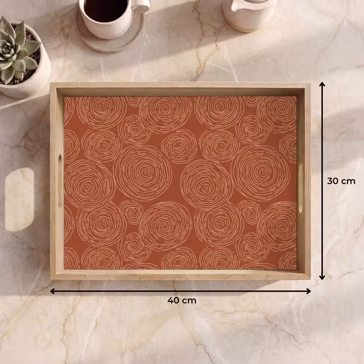Vassoio - Cerchi - Astratto - Artistico - Terracotta — 7