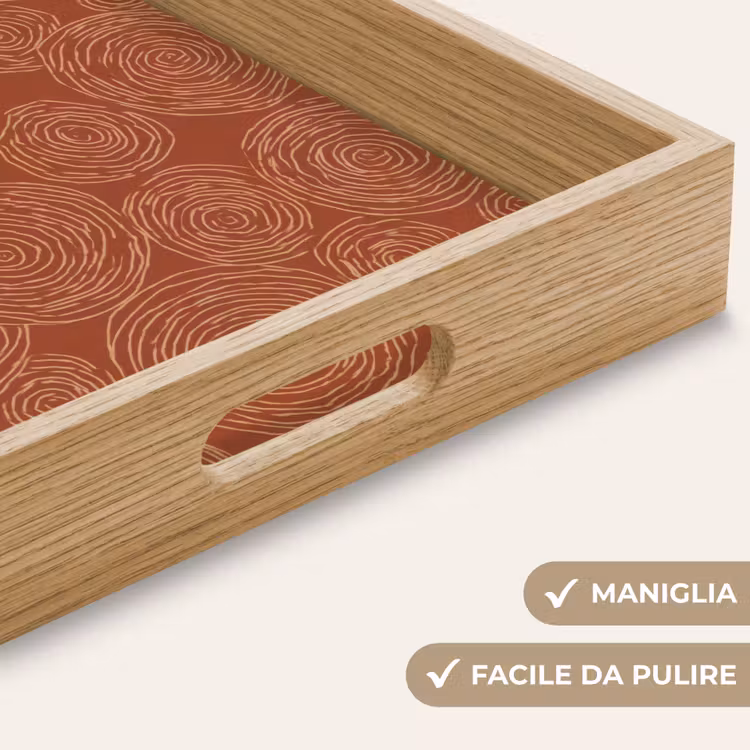 Vassoio - Cerchi - Astratto - Artistico - Terracotta — 8