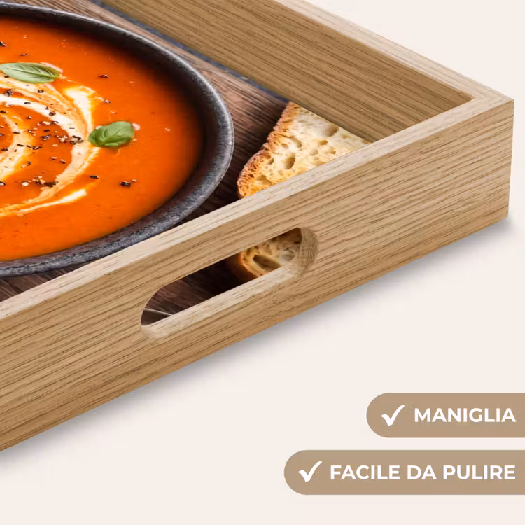 Vassoio - Cibo - Zuppa - Basilico - Rustico - Rosso — 8
