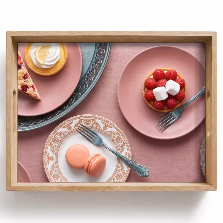 Vassoio - Dolce - Torta - Pasticceria - Dolce - Rosa — 1