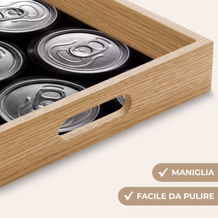 Vassoio - Lattine - Alluminio - Motivo - Stile industriale - Argento — 8