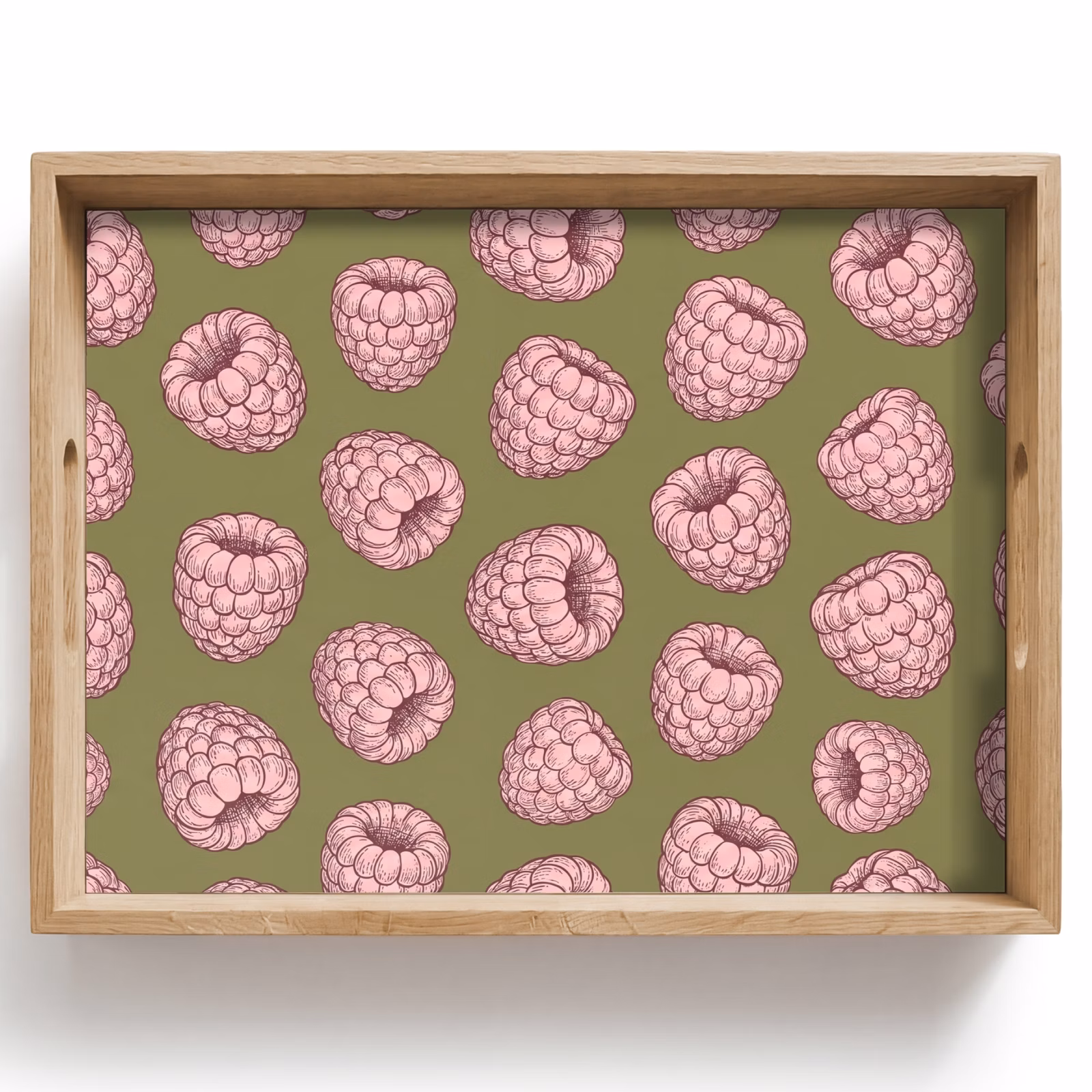 Vassoio - Cibo - Motivo - Illustrazione - Rosa - Verde — 1