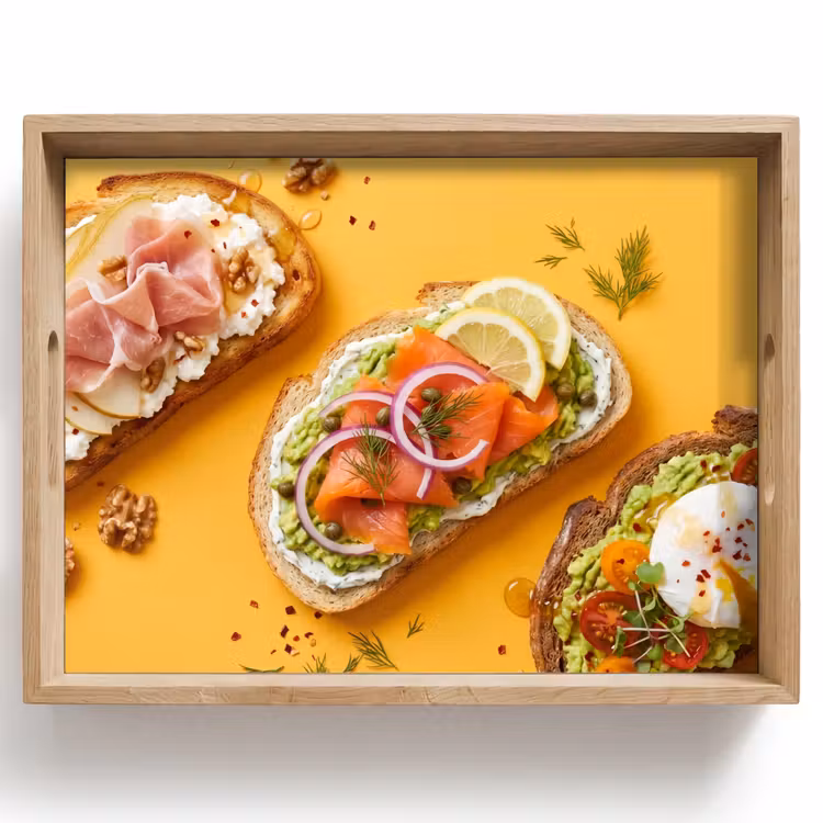 Vassoio - Cibo - Pane - Colazione - Moderno - Colorato — 1