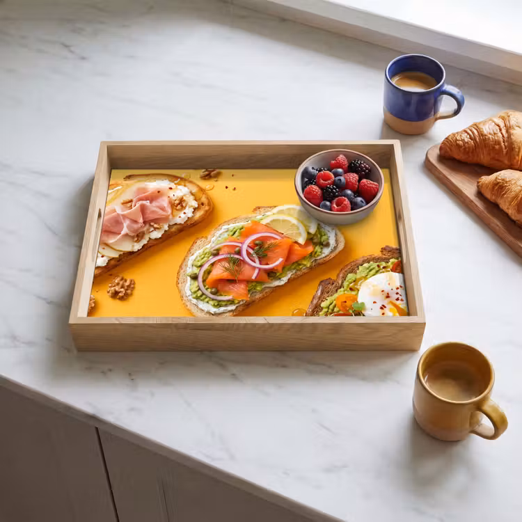 Vassoio - Cibo - Pane - Colazione - Moderno - Colorato — 3