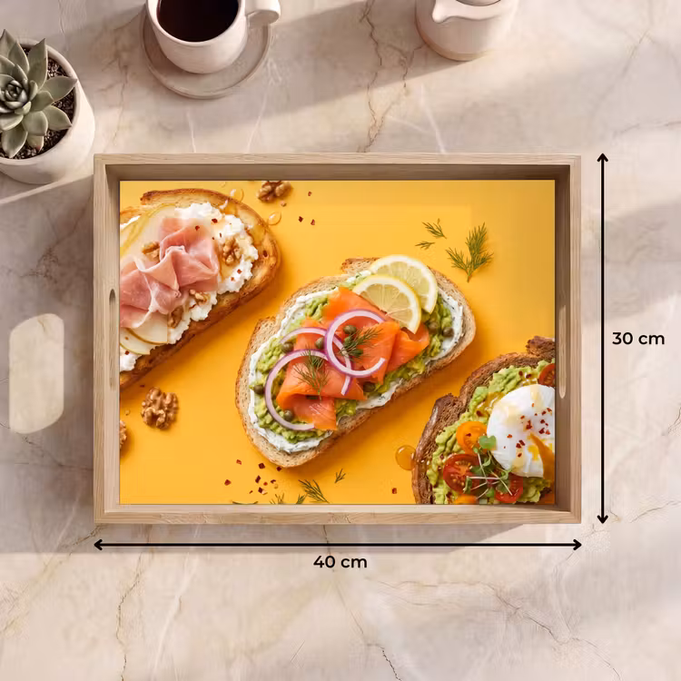 Vassoio - Cibo - Pane - Colazione - Moderno - Colorato — 7