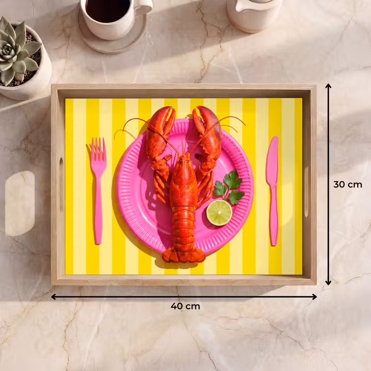 Vassoio - Cibo - Rosa - Giallo - Moderno - Culinario — 7