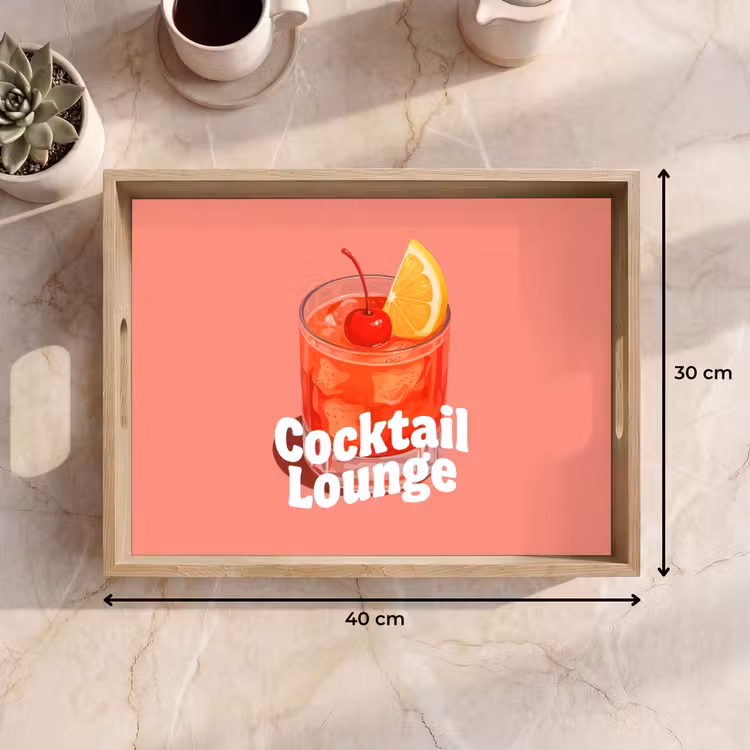 Vassoio - Cocktail Lounge - Bicchiere - Corallo — 7