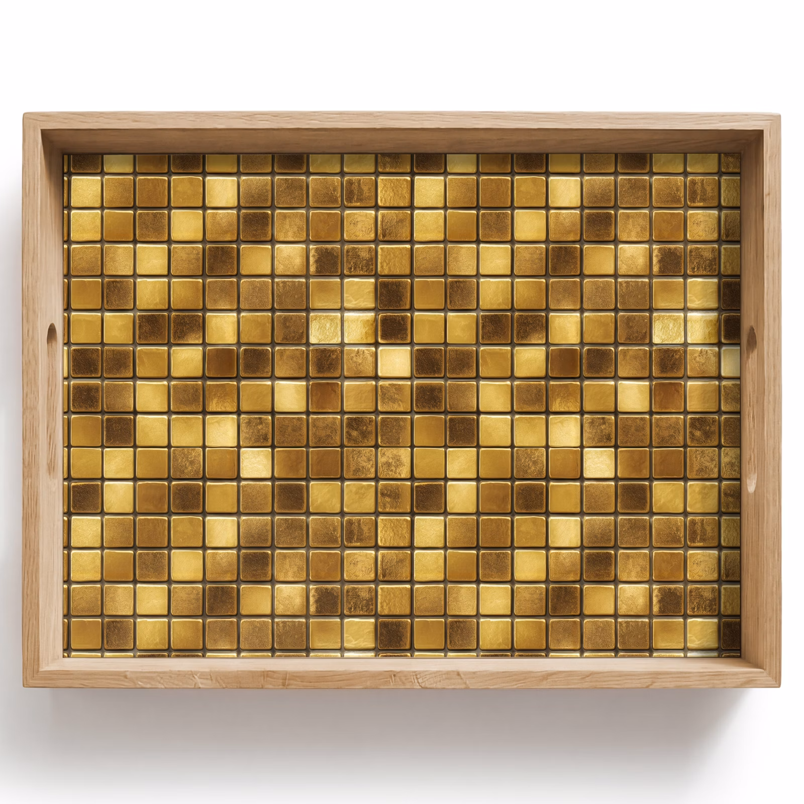 Vassoio - Piastrelle - Mosaico - Lusso - Oro caldo — 1