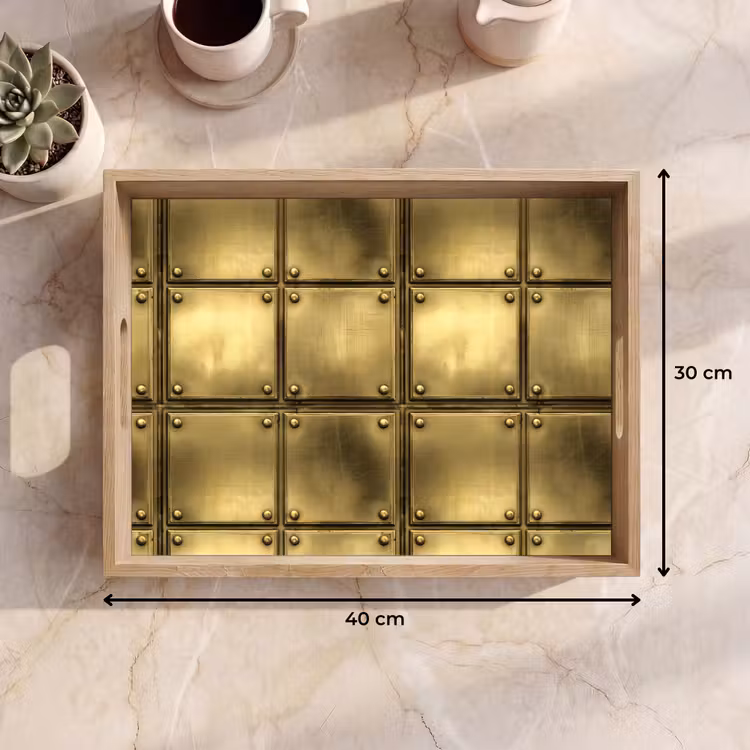 Vassoio - Dischi - Stile industriale - Grintoso - Oro — 7