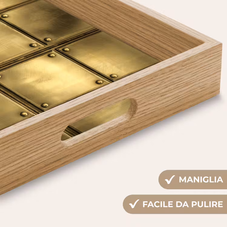 Vassoio - Dischi - Stile industriale - Grintoso - Oro — 8