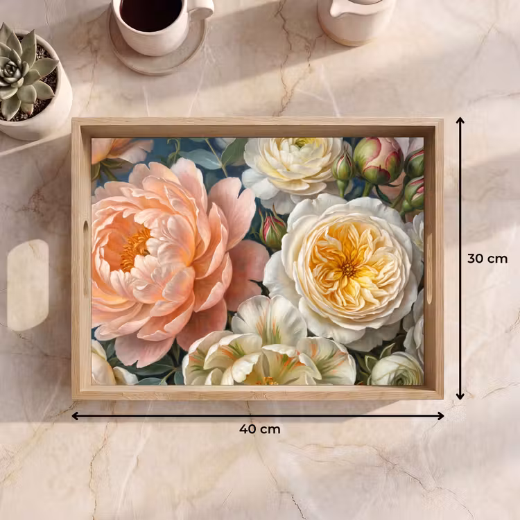 Vassoio - Fiori - Mazzo - Natura - Classico - Colorato — 7