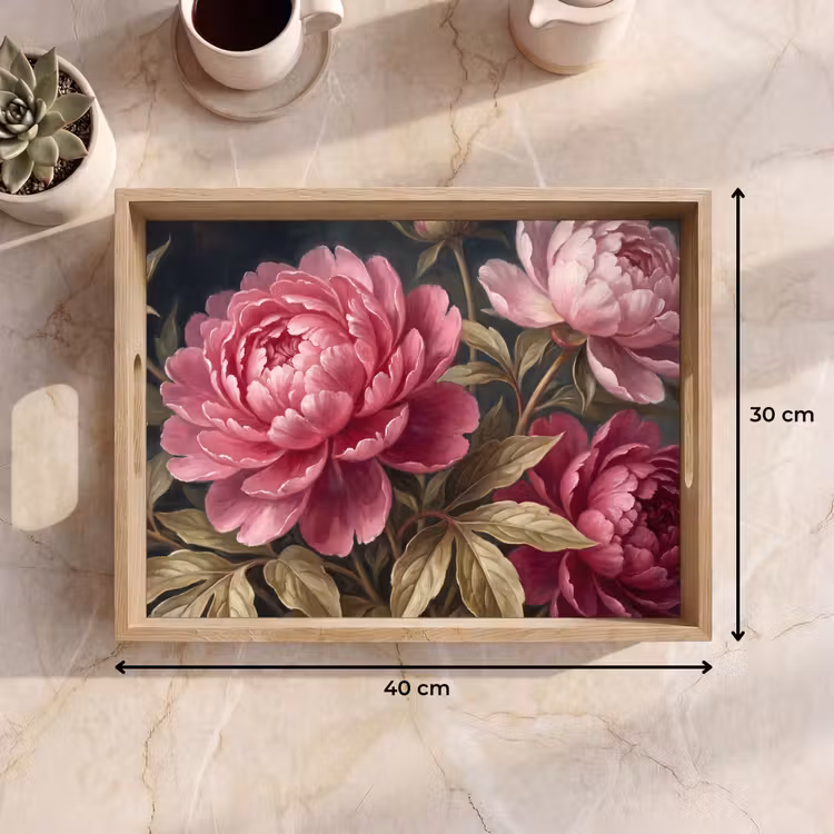 Vassoio - Fiori - Rosa - Classico - Natura — 7