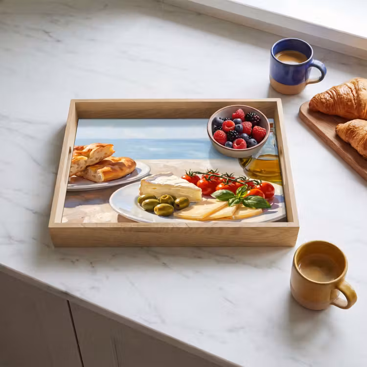 Vassoio - Cibo - Mediterraneo - Natura - Dipinto — 3