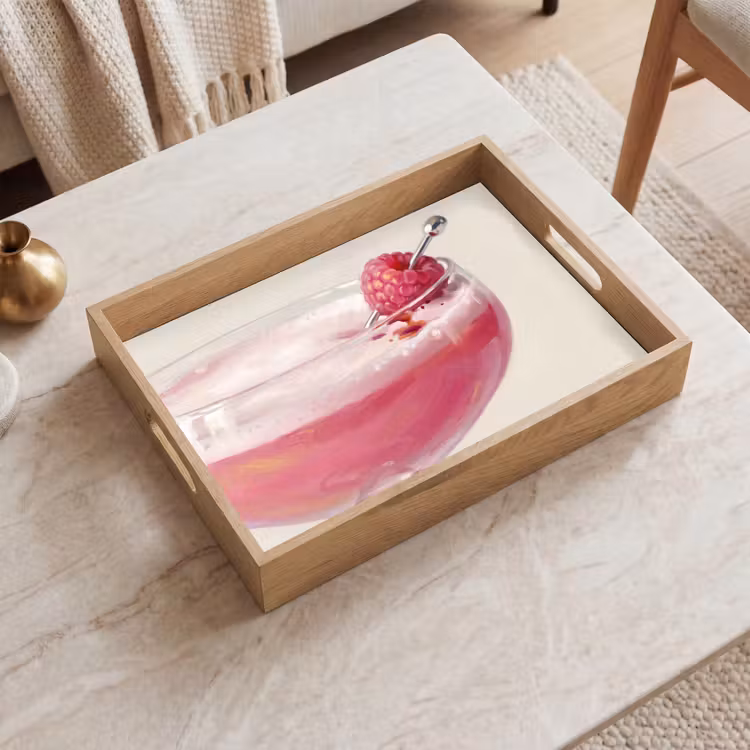 Vassoio - Cocktail - Lampone - Bevanda - Moderno - Rosa — 2