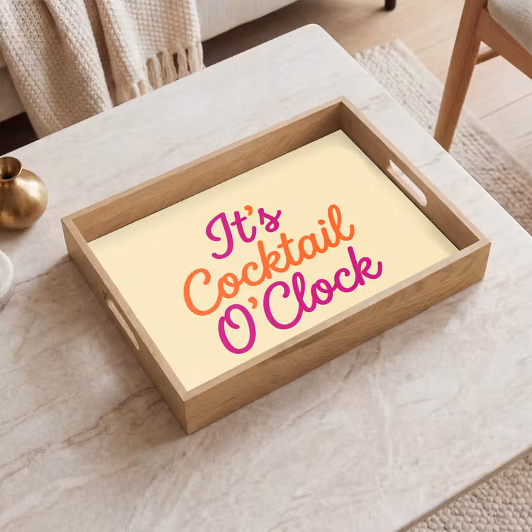 Vassoio - Cocktail O'Clock - Giallo - Retrò — 2