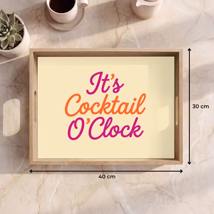 Vassoio - Cocktail O'Clock - Giallo - Retrò — 7